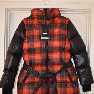Mackage Haiko Plaid Long Puffer